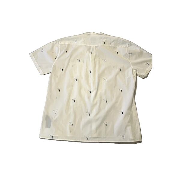 Barbour Mens White Short Sleeve Button Up Shirt Novelty Golf Print Regular Fit - Picture 4 of 8